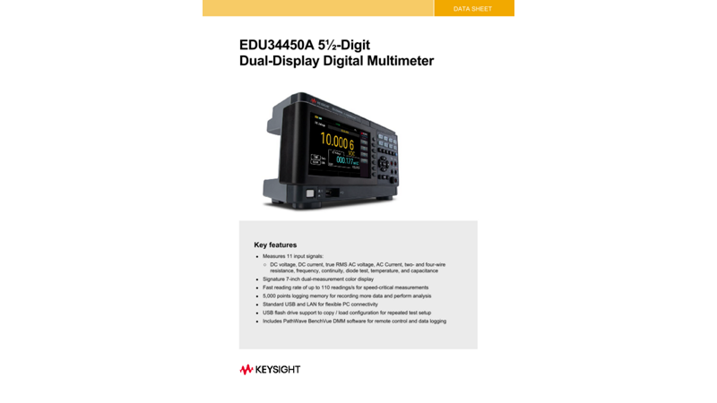 EDU34450A 5½-Digit Dual-Display Digital Multimeter